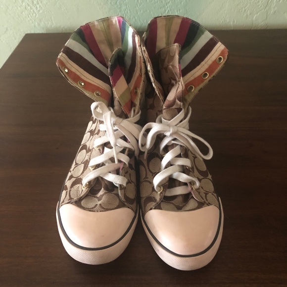 Coach Legacy Stripe women’s high top size 9.5 - Picture 5 of 8